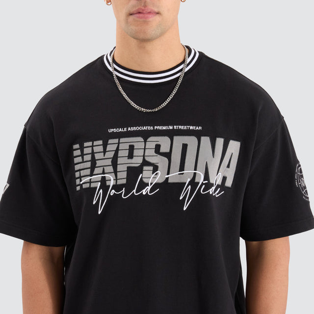 Nena and Pasadena Champion Loopback Raptor Tee Jet Black