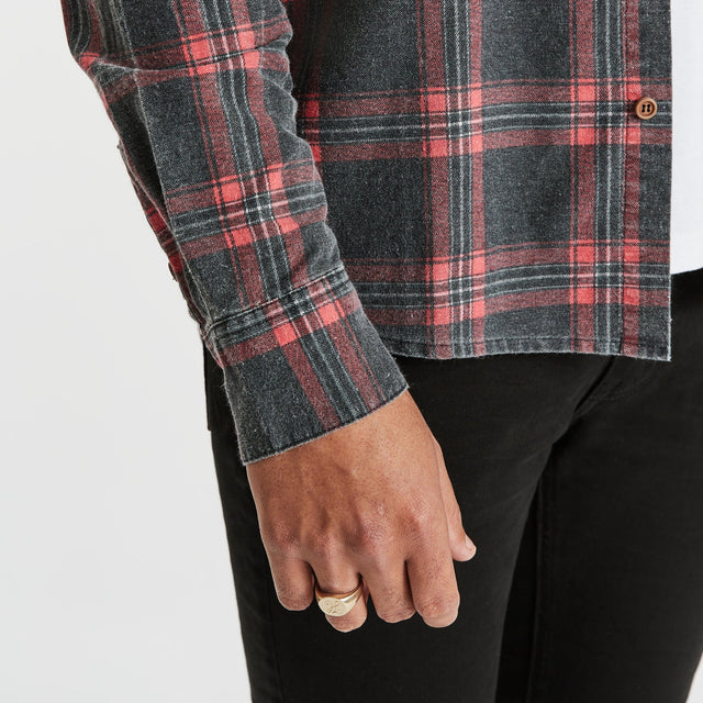 Nena and Pasadena Charge Long Sleeve Shirt Black/Red Check