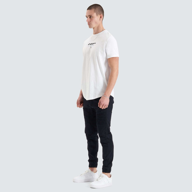 Nena and Pasadena Column Tee Optical White