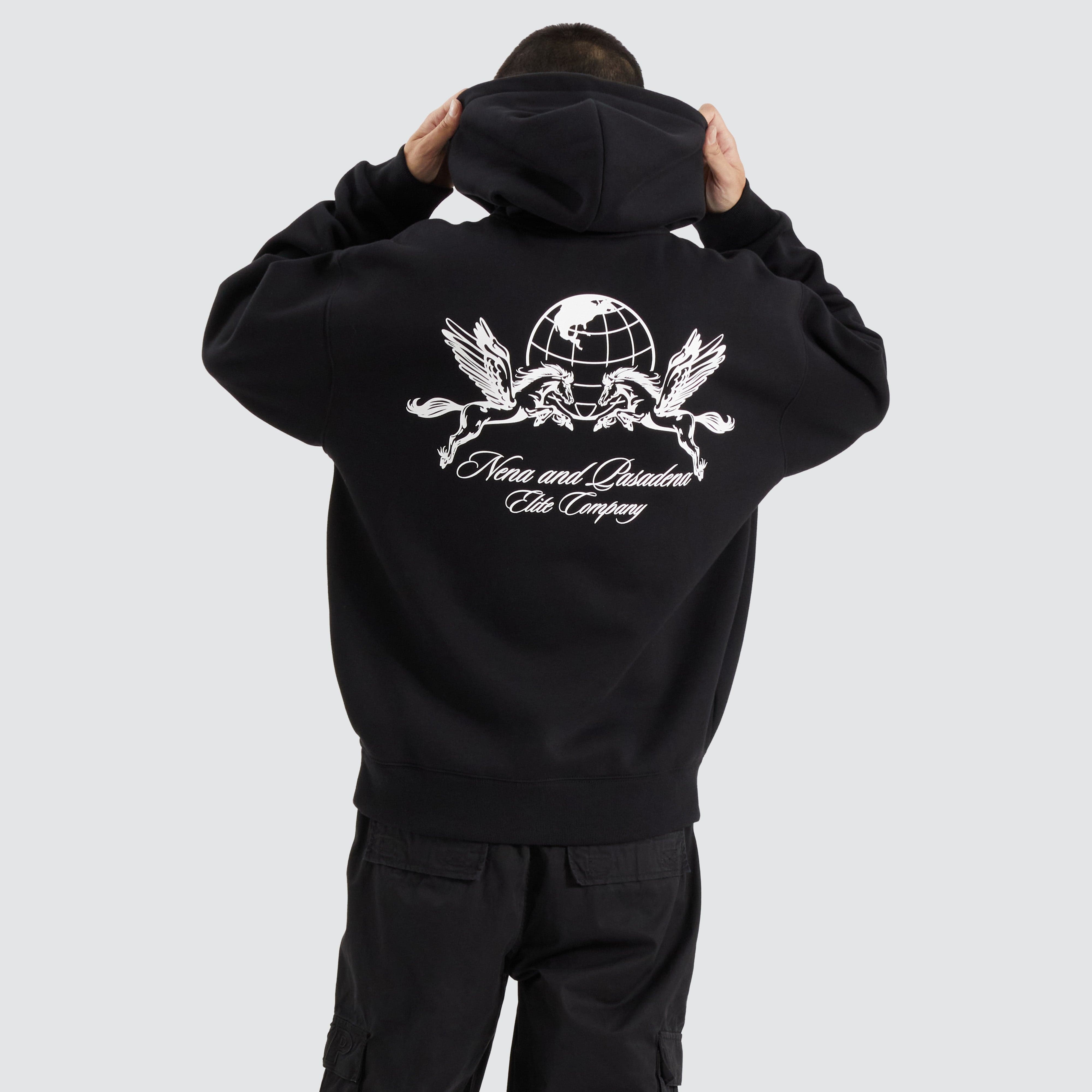 NXP Company Heavy Box Fit Hoodie in Black - Neverland Store