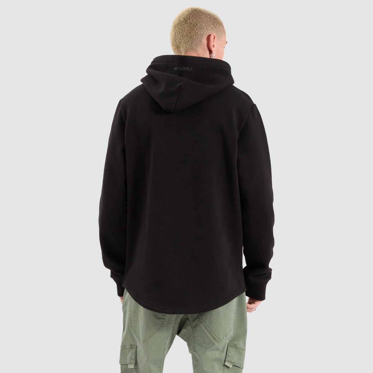 NXP Conway Dual Curved Heavy Hoodie in Jet Black | Neverland ...