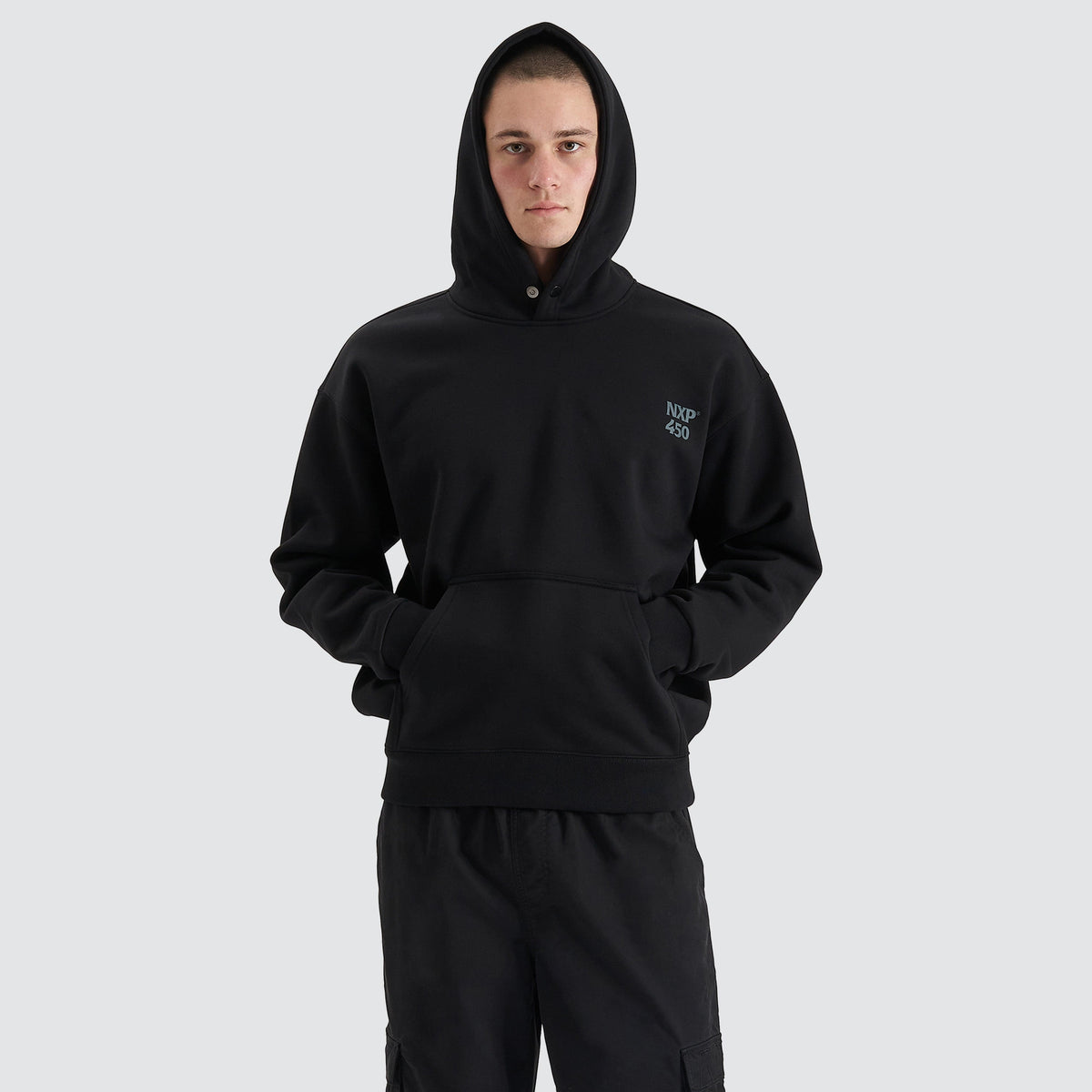 NXP Core Line Box Fit Hoodie in Black - Nena and Pasadena | Neverland Store