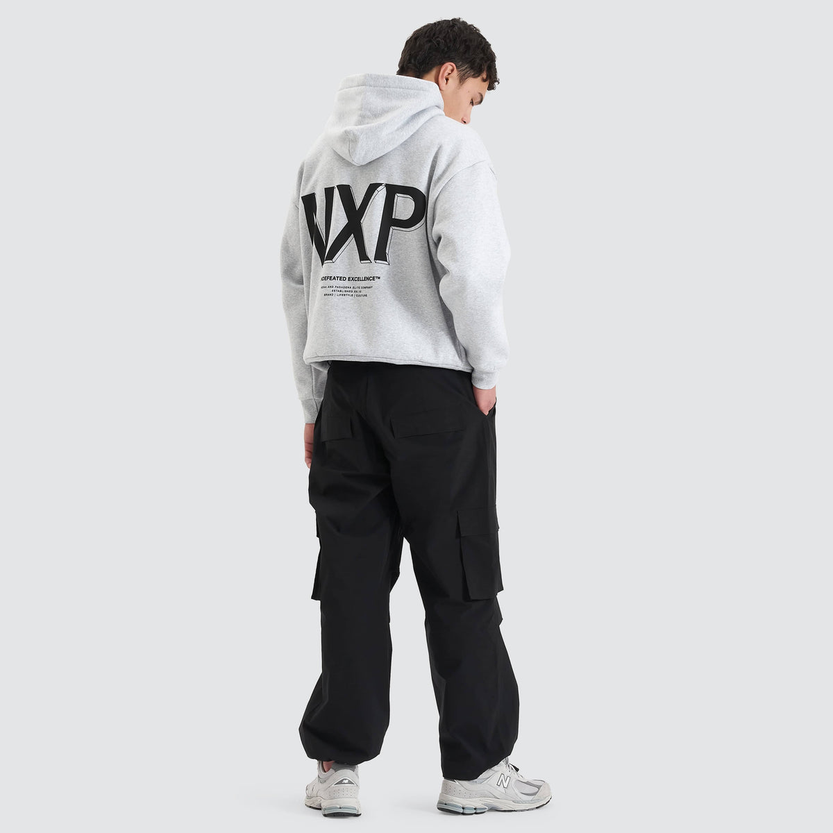 NXP Diagram Box Fit Hoodie in Grey Marle | Neverland | Neverland Store