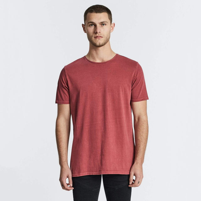 Nena and Pasadena Element Short Sleeve Tee Pigment Burgundy