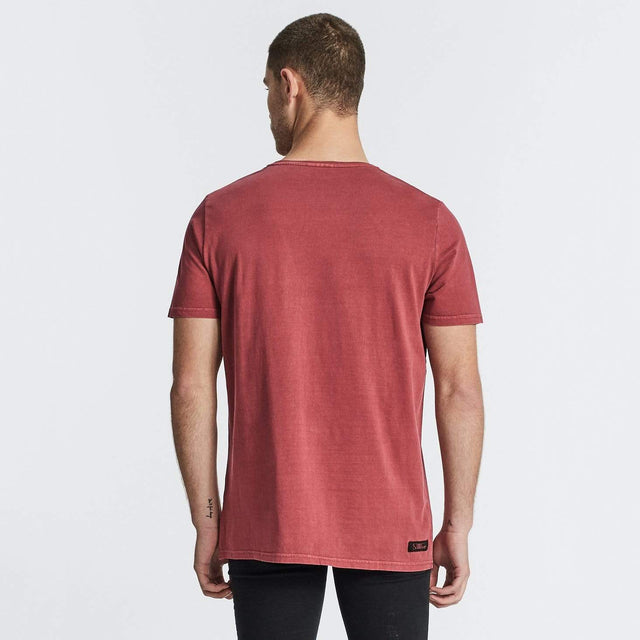 Nena and Pasadena Element Short Sleeve Tee Pigment Burgundy