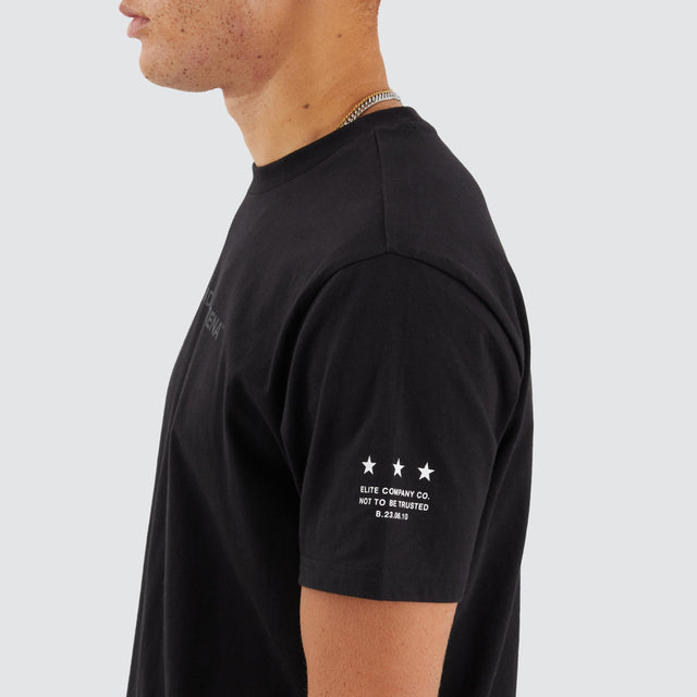 Nena and Pasadena Extension Dual Curved Tee Black/Asphalt