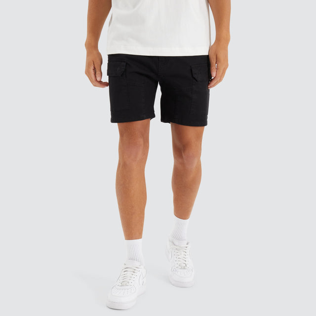 Nena and Pasadena F100 Fine Twill Short Black