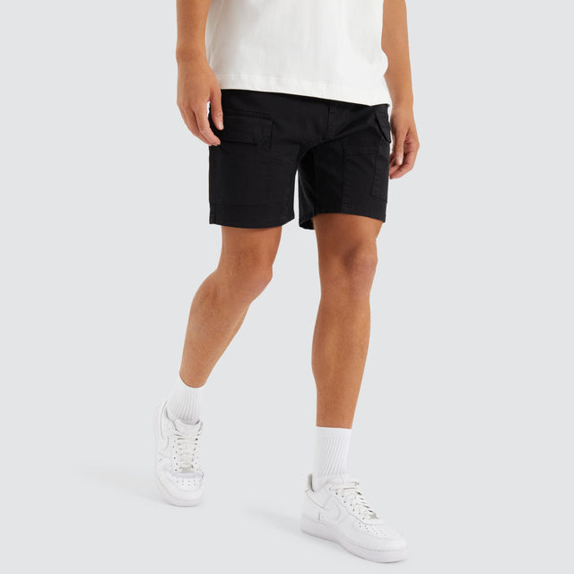 Nena and Pasadena F100 Fine Twill Short Black