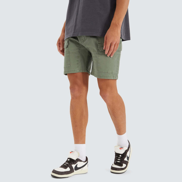 Nena and Pasadena F100 Fine Twill Short Khaki