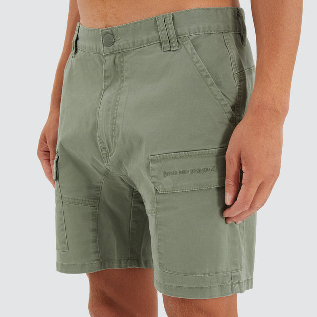 Nena and Pasadena F100 Fine Twill Short Khaki