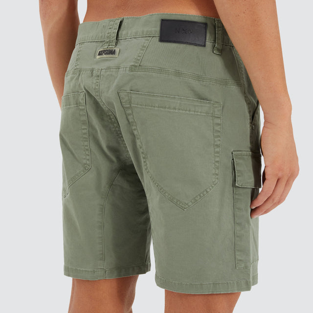 Nena and Pasadena F100 Fine Twill Short Khaki