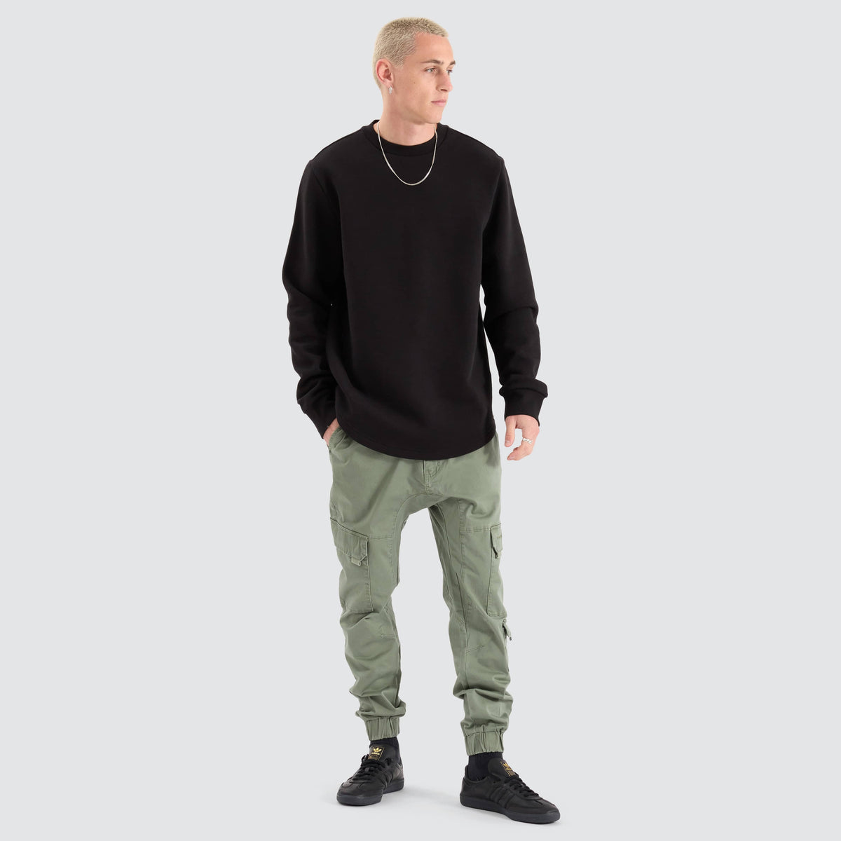 NXP Fernie Heavy Dual Curve Sweater in Jet Black | Neverland ...