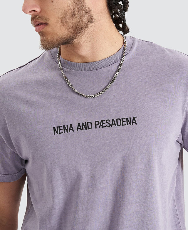 Nena and Pasadena Friction Tee Pigment Purple Ash