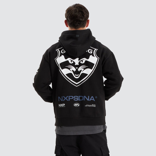 Nena and Pasadena Geelong Cats AFL Relaxed Hoodie Jet Black