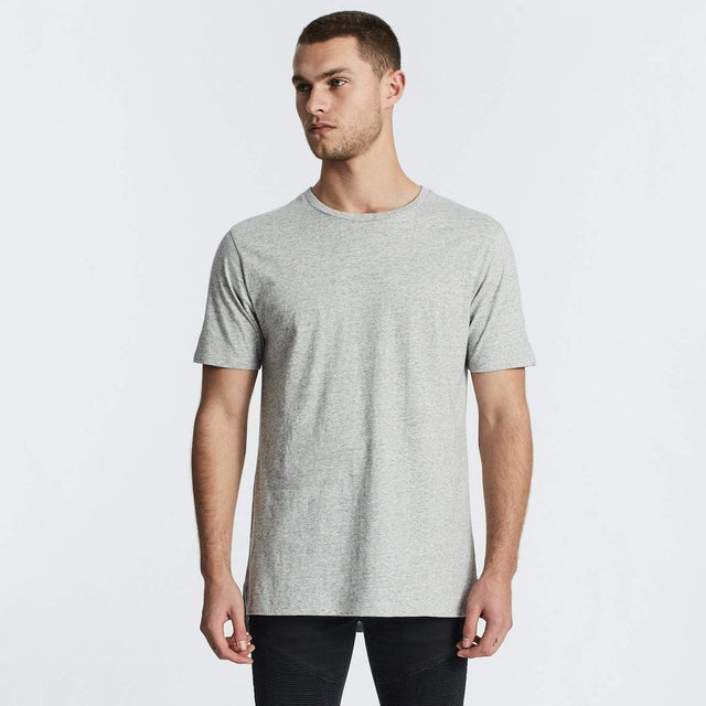 Nena and Pasadena Hybrid Step Hem T-Shirt Grey Marle