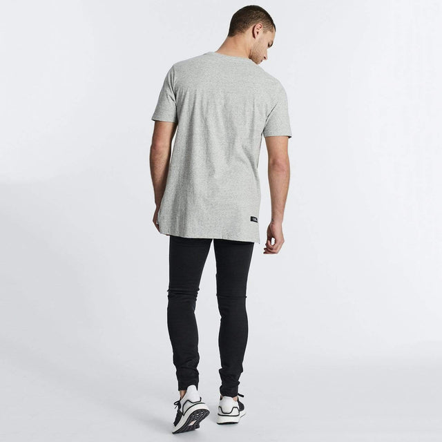 Nena and Pasadena Hybrid Step Hem T-Shirt Grey Marle