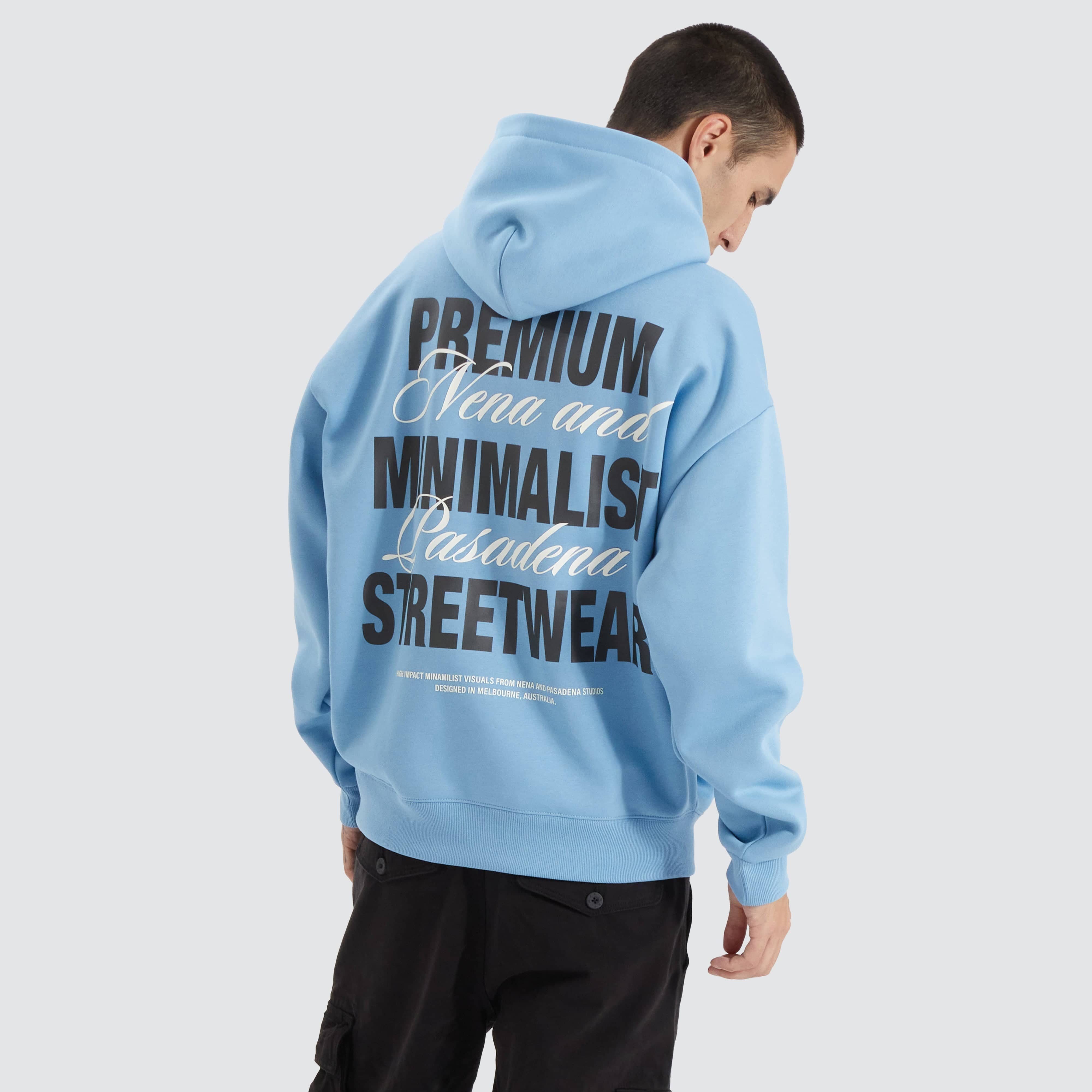 NXP Impact Heavy Weight Box Fit Hoodie in Blue | Neverland