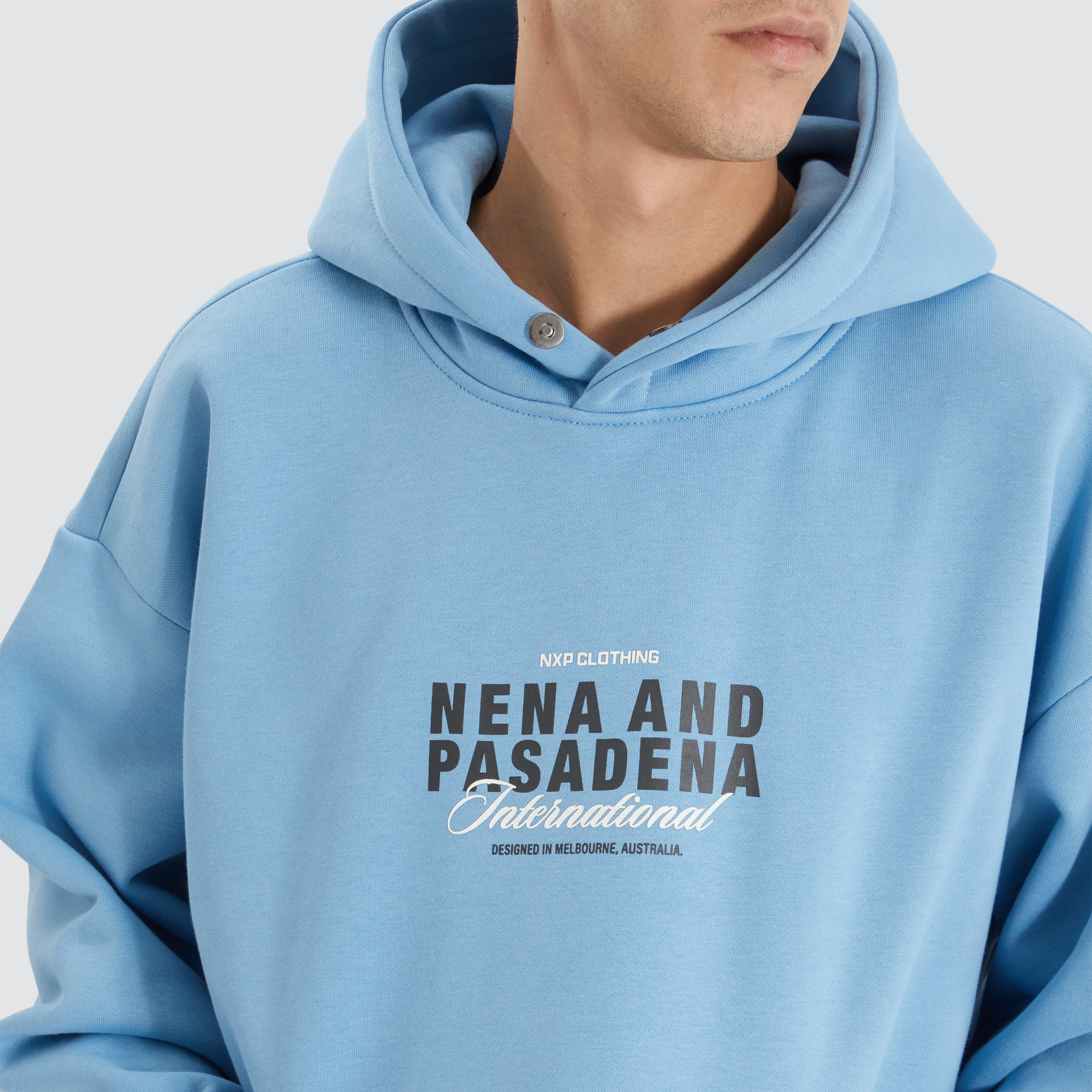 NXP Impact Heavy Weight Box Fit Hoodie in Blue | Neverland