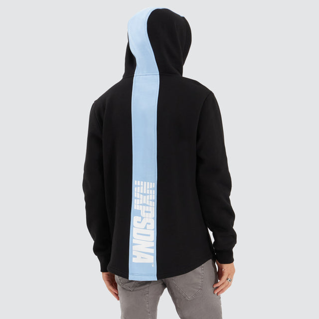 Nena and Pasadena Matter Dual Curved Hoodie Black/Placid Blue