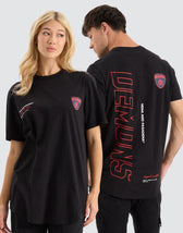 Melbourne Demons AFL Dual Curved Tee Jet Black