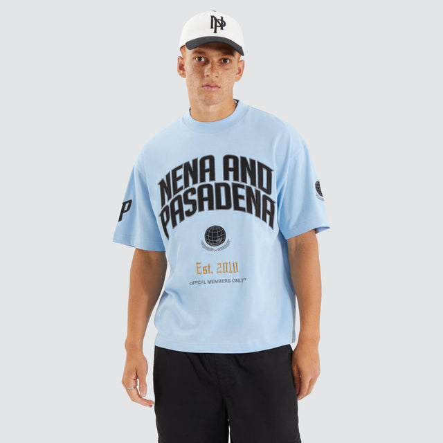 Nena and Pasadena Members Loopback Street Tee Placid Blue