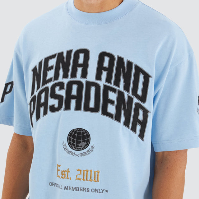 Nena and Pasadena Members Loopback Street Tee Placid Blue