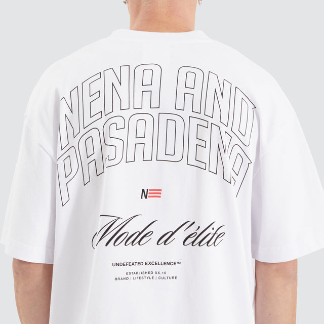 Nena and Pasadena Mode Tee Optical White