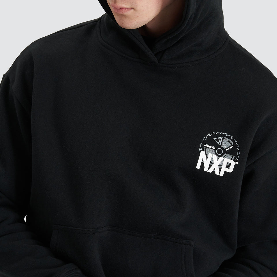 NXP Mortar Heavy Relaxed Hoodie in Jet Black | Neverland | Neverland Store