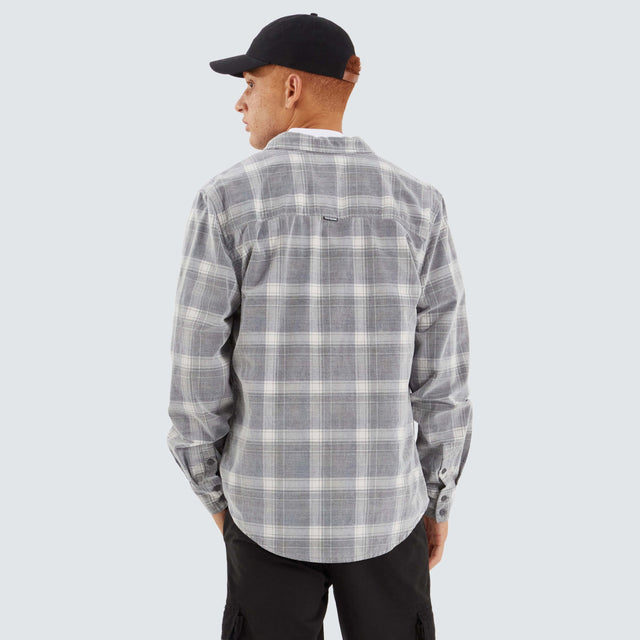 Nena and Pasadena Motion Longsleeve Cord Shirt Blue Granite Check