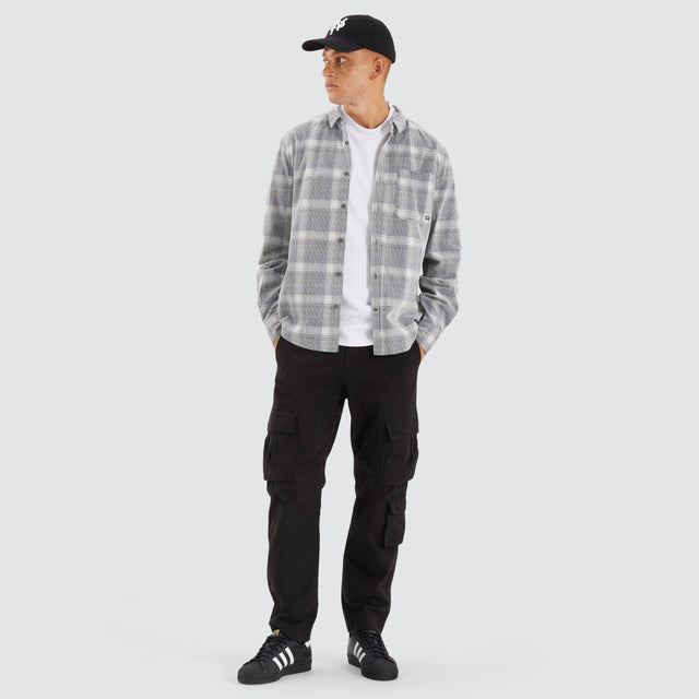 Nena and Pasadena Motion Longsleeve Cord Shirt Blue Granite Check