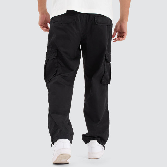 Nena and Pasadena P350 Parachute Cargo Pant Jet Black