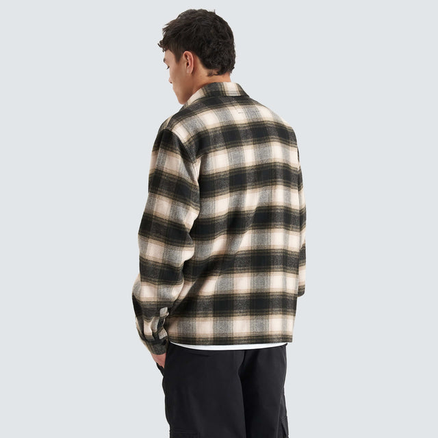 Nena and Pasadena Parametrix Overshirt Natural White Check