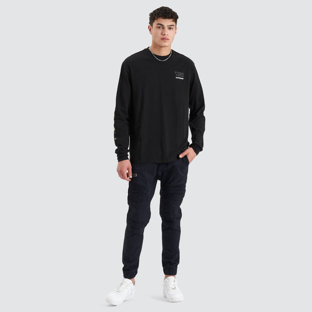 Nena and Pasadena Parti LS Tee Jet Black