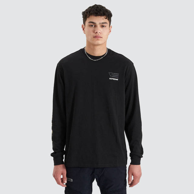 Nena and Pasadena Parti LS Tee Jet Black