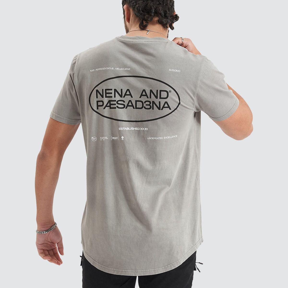 Project Dual Curved Tee in Pigment Moon Mist - Nena Pasadena ...