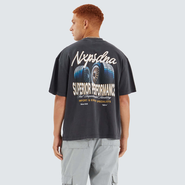 Nena and Pasadena Quadrant Street Tee Pigment Black