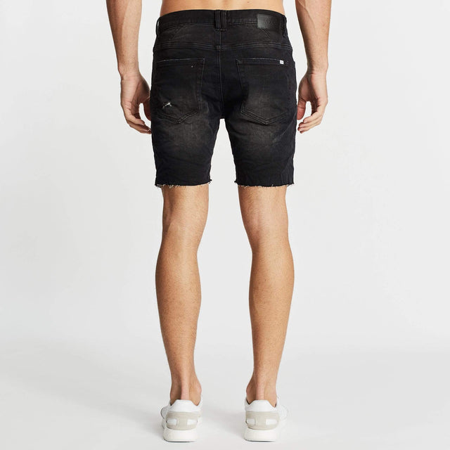 Nena and Pasadena Rawlins Denim Shorts Heavy Metal Black