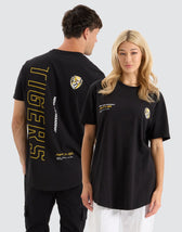 Richmond Tigers AFL Dual Curved Tee Jet Black