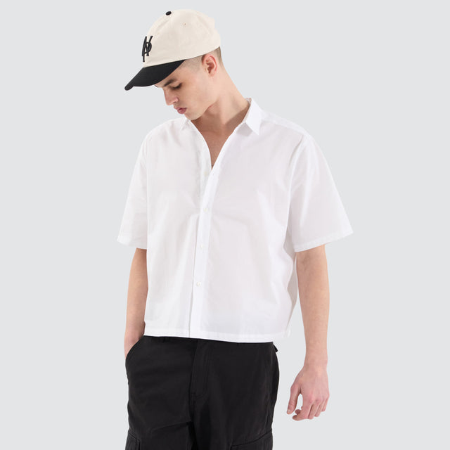 Nena and Pasadena Routine Cube Shortsleeve Shirt White