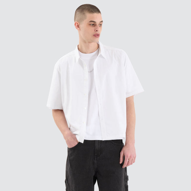 Nena and Pasadena Routine Cube Shortsleeve Shirt White