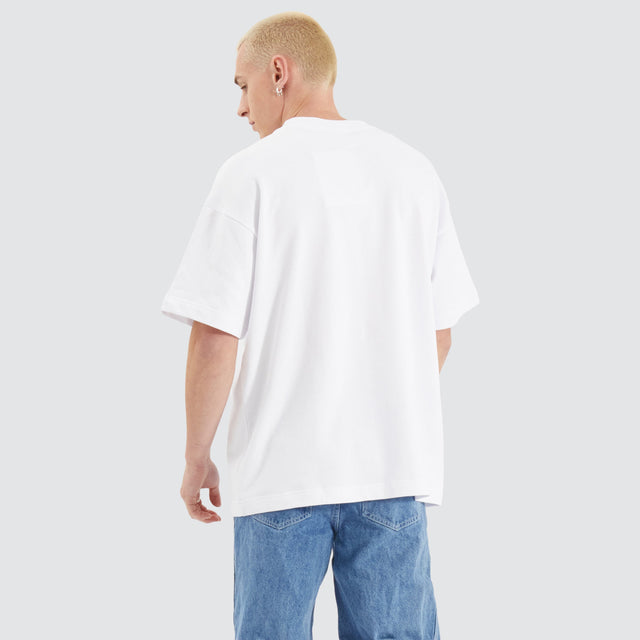 Nena and Pasadena Service Loopback Raptor Tee Optical White