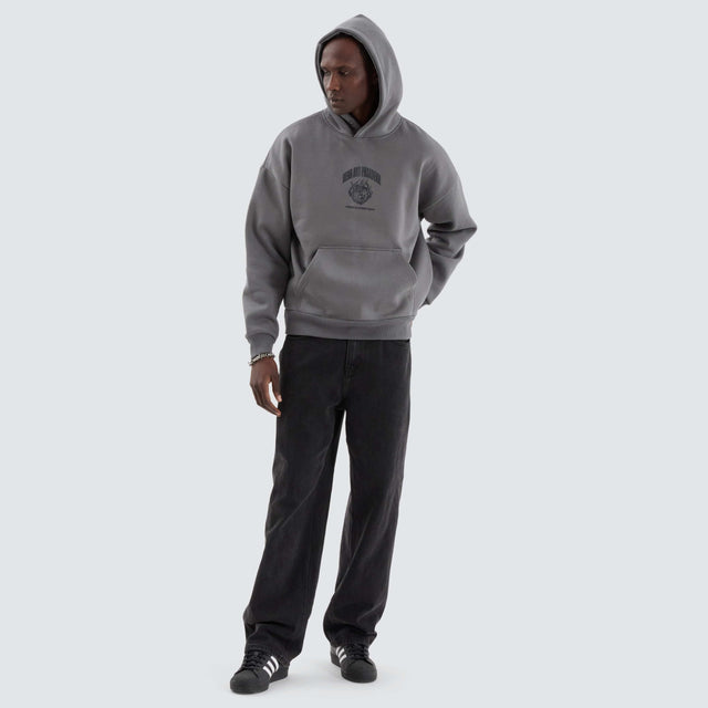 Nena and Pasadena Spar Box Fit Hoodie Charcoal