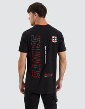 St Kilda Saints AFL Dual Curved Tee Jet Black