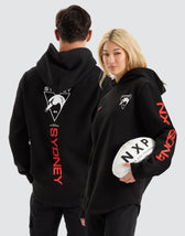 Sydney Swans AFL Dual Curved Hoodie Jet Black