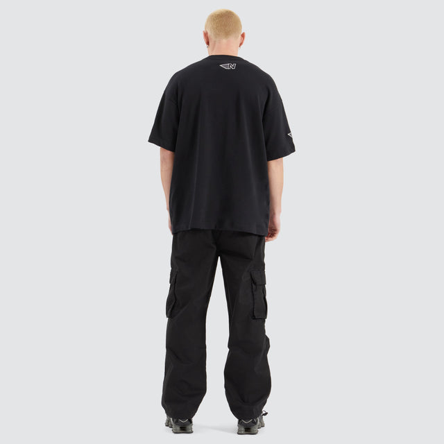 Nena and Pasadena Torque Loopback Raptor Tee Anthracite Black