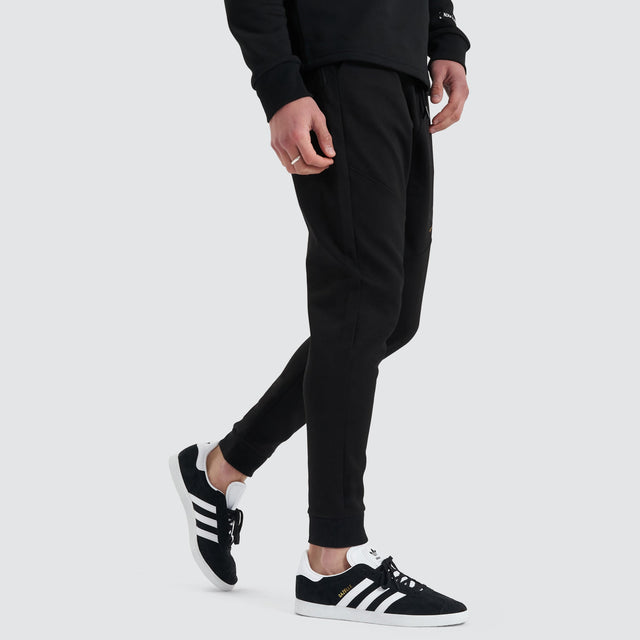 Nena and Pasadena Turret Slim Trackpant Jet Black