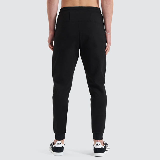 Nena and Pasadena Turret Slim Trackpant Jet Black