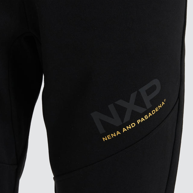 Nena and Pasadena Turret Slim Trackpant Jet Black