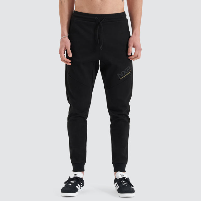 Nena and Pasadena Turret Slim Trackpant Jet Black