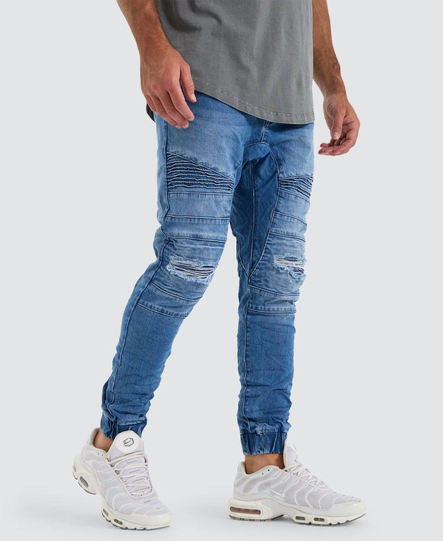 Nena and Pasadena Viper Denim Jogger Kentucky Blue